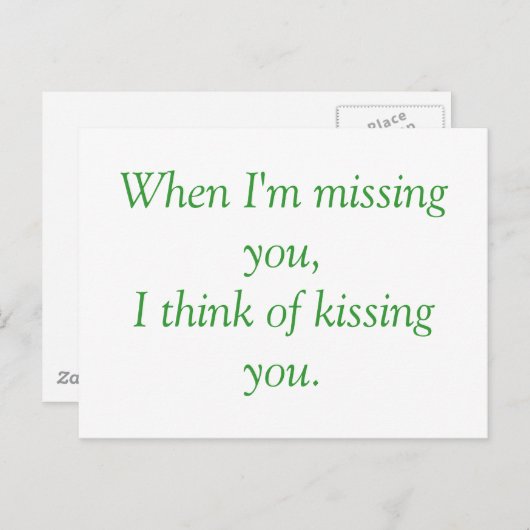 wenn ich vermisst bin... postkarte (Vorne/Hinten)