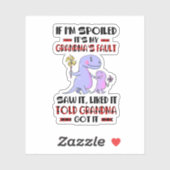 Wenn ich verwöhnt werde, ist das der Fehler meines Aufkleber (Blatt)