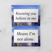 Wenn ich weiß, dass du an mich glaubst, bin ich ni dankeskarte (Innenseite)