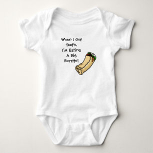Wenn ich Zähne bekomme, esse ich Big Burrito Baby Strampler