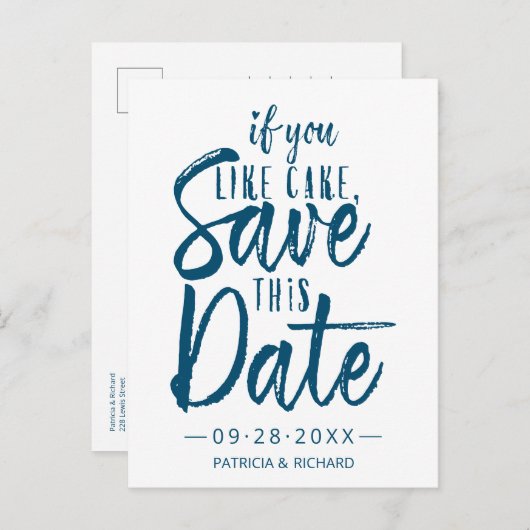 Wenn Ihnen der Kuchen Gerettet dieses Datum Lässig Postkarte (Vorne/Hinten)