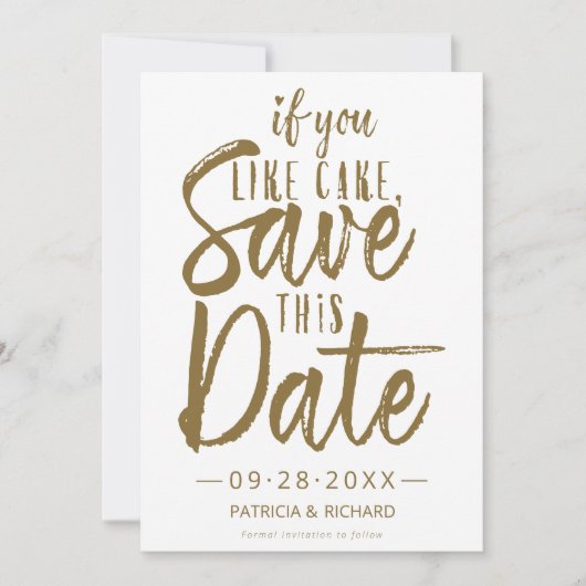 Wenn Ihnen der Kuchen Rette Einladung (Vorderseite)