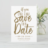 Wenn Ihnen der Kuchen Rette Einladung (Stehend Vorderseite)