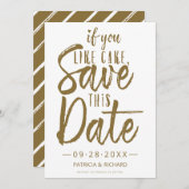 Wenn Ihnen der Kuchen Rette Einladung (Vorne/Hinten)