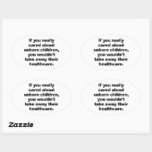 Wenn Ihnen ungeborene Kinder wirklich wichtig sind Ovaler Aufkleber (Blatt)