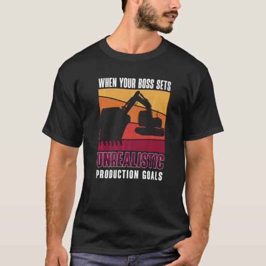 Wenn Ihr Boss-Set Baustellenbetreiber Exc T-Shirt (Vorderseite)