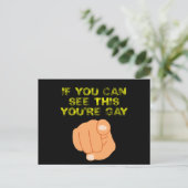 Wenn ihr das sehen könnt, seid ihr schwul-fröhlich postkarte (Stehend Vorderseite)