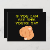 Wenn ihr das sehen könnt, seid ihr schwul-fröhlich postkarte (Vorne/Hinten)