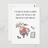 Wenn Ihr einziges Tool ein Hammer-Cartoon ist Postkarte (Vorne/Hinten)