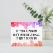 Wenn Ihr Feminismus nicht intersektionell ist... Postkarte (Stehend Vorderseite)