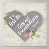 Wenn ihr mir Johannes 14:15 Bibel Liebe | Poster (Vorne)