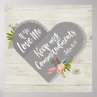 Wenn ihr mir Johannes 14:15 Bibel Liebe | Poster