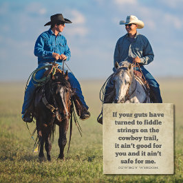 Wenn Ihr Mut | Cowboy Wisdom | Südliche Zitate Steinuntersetzer
