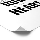 Wenn Ihre Beine müde werden, laufen Sie mit Ihrem Poster (Ecke)