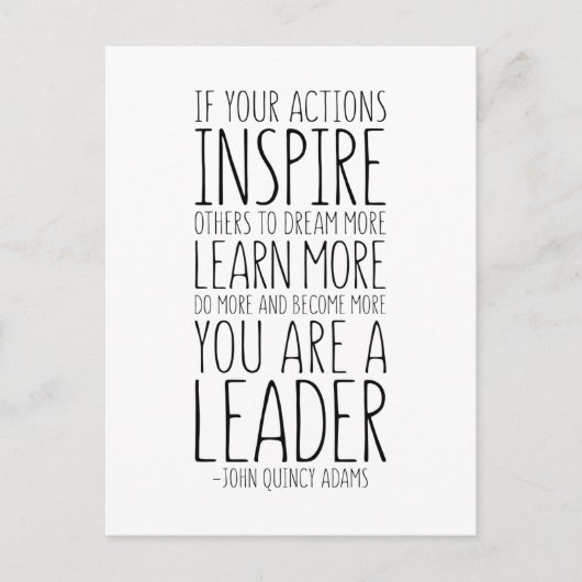 Wenn Ihre Handlungen andere Inspiriert haben, John Postkarte (Vorderseite)