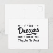 Wenn Ihre Träume Ihnen den Vorstandsvorsitzenden n Postkarte (Vorne/Hinten)