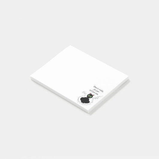 Wenn im Problem Post-it Klebezettel (angewinkelt)