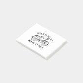 Wenn im Zweifel, Pedal es aus Post-it Klebezettel (angewinkelt)