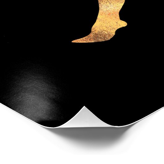 Wenn im Zweifel, Yoga Imitate Gold Foil Poster (Ecke)