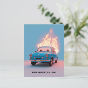 Wenn im Zweifelsfall Vater lustigen Vatertag zum V Postkarte