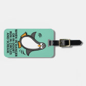 Wenn in der Gefahr oder Zweifels-in der lustigen Gepäckanhänger (Vorderseite horizontal)