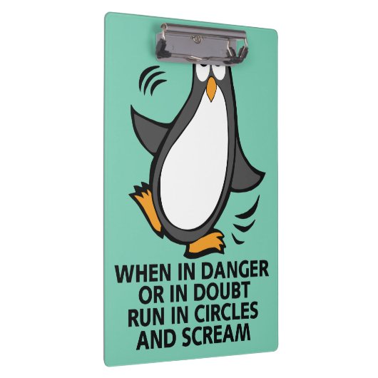 Wenn in der Gefahr oder Zweifels-in der lustigen Klemmbrett (Rechts)