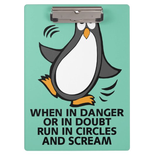 Wenn in der Gefahr oder Zweifels-in der lustigen Klemmbrett (Vorderseite)