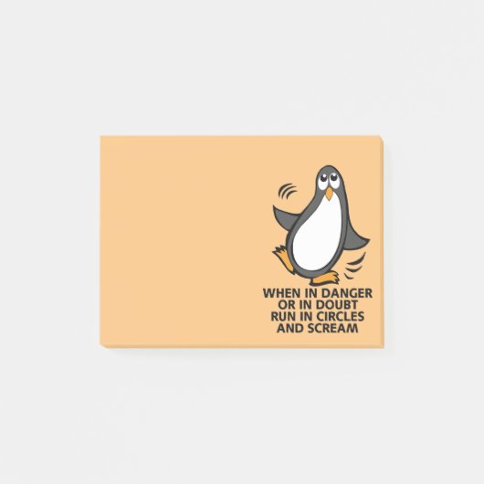 Wenn in der Gefahr oder Zweifels-in der lustigen Post-it Klebezettel (Vorderseite)