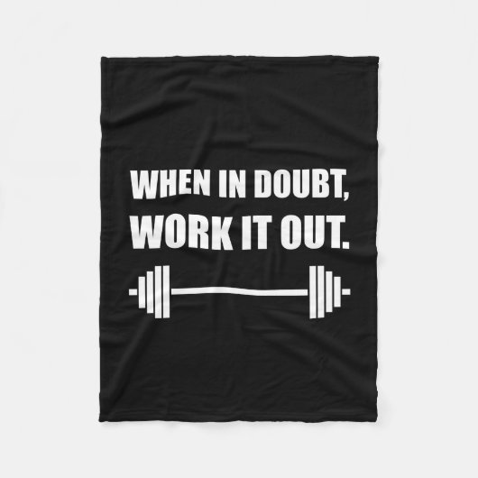 Wenn in der Zweifels-Arbeit es heraus Training Fleecedecke (Vorderseite)