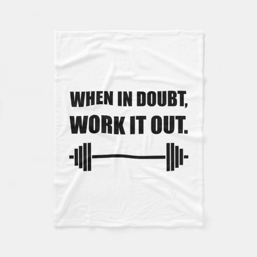 Wenn in der Zweifels-Arbeit es heraus Training Fleecedecke (Vorderseite)