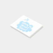 Wenn in der Zweifels-Reise-Wolke Post-it Klebezettel (angewinkelt)