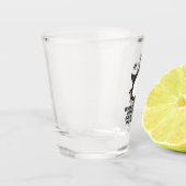 Wenn in Gefahr oder im Zweifel Funny Pinguin Schnapsglas (Links)