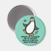 Wenn in Gefahr oder in Doubt Funny Pinguin Graphic Magnet (Vorderseite/Rückseite)
