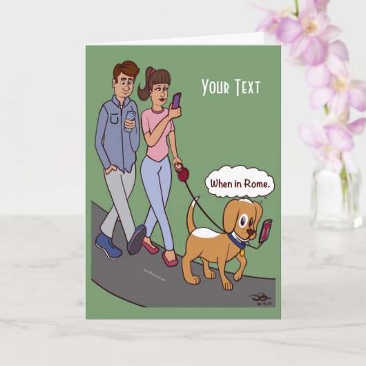 Wenn in Rom geklappte Grußkarte Karte (Orchidee)