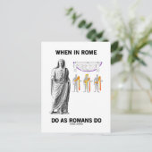 Wenn in Rom tun, was die Römer tun (Toga Kleidung) Postkarte (Stehend Vorderseite)