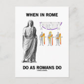Wenn in Rom tun, was die Römer tun (Toga Kleidung) Postkarte (Vorderseite)
