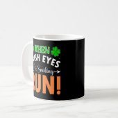 Wenn irische Augen lächeln St Patricks Day Pa Kaffeetasse (Vorderseite Links)