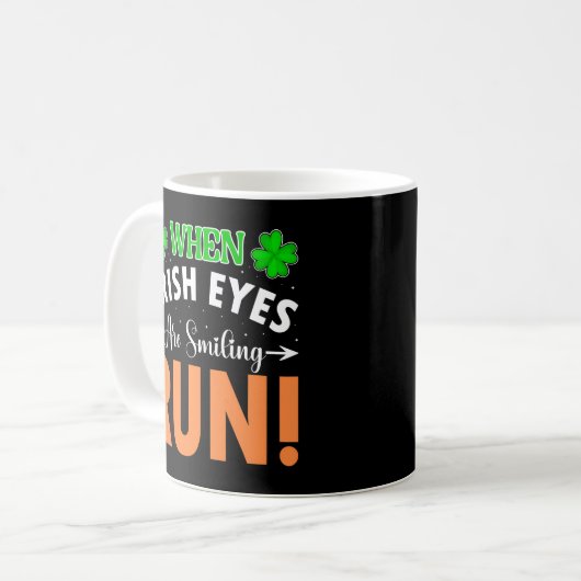 Wenn irische Augen lächeln St Patricks Day Pa Kaffeetasse (Vorderseite Links)