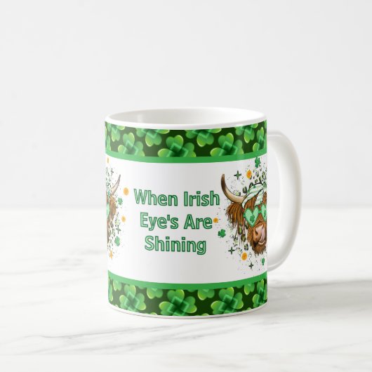 Wenn irisches Auge lächelt Kaffeetasse (VorderseiteRechts)