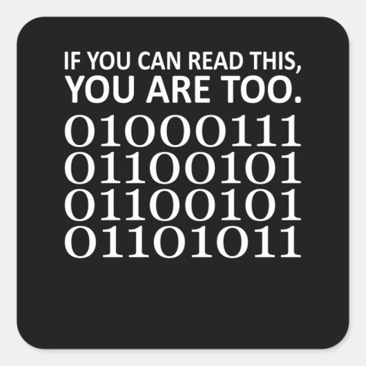 Wenn IT Tech Software gelesen werden kann Quadratischer Aufkleber (Vorderseite)