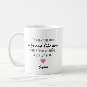 Wenn jeder einen Freund wie dich hätte Zitat Kaffeetasse