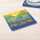 Wenn jedermann nach mir kommen möchte rechteckiger pappuntersetzer (angewinkelt)