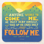 Wenn jedermann nach mir kommen möchte rechteckiger pappuntersetzer (Vorderseite)