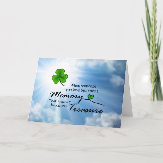 Wenn jemand, den du allein bist, Kleeblatt Karte (Vorderseite)