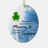 Wenn jemand, den du allein bist, Kleeblatt Keramik Ornament (Rechts)