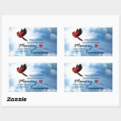 Wenn jemand, den du Liebe, Kardinal Rechteckiger Aufkleber (Blatt)