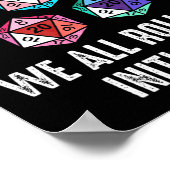 Wenn jemand ein Party D20 Dice LGB angreift Poster (Ecke)