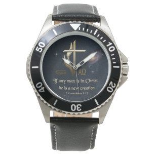Wenn jemand in Christus ist, ist er eine neue Schö Armbanduhr