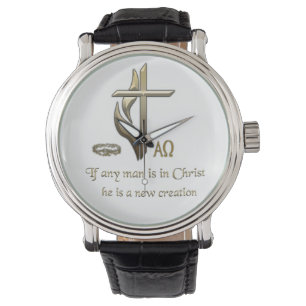 Wenn jemand in Christus ist, ist er eine neue Schö Armbanduhr