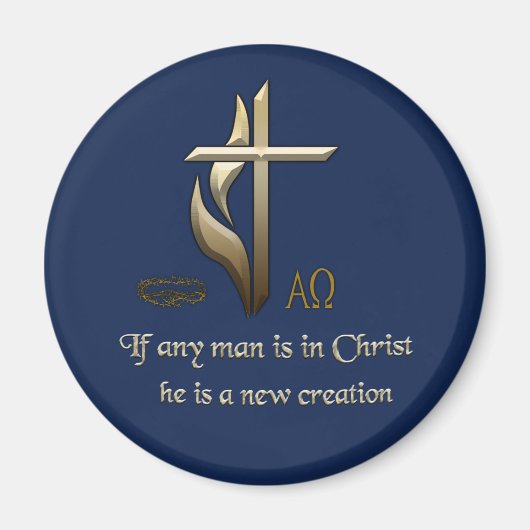 Wenn jemand in Christus ist, ist er eine neue Schö Magnet (Vorne)